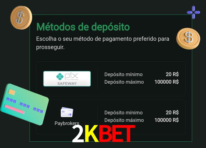 O cassino 2KBET oferece uma grande variedade de métodos de pagamento